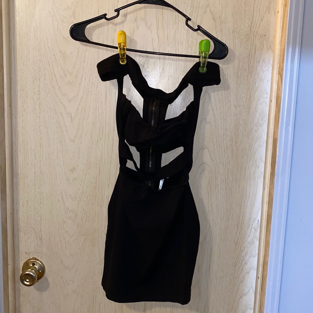 Black Strappy Mini Dress